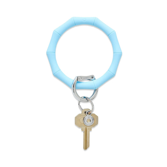OVT Silicone Big O Key Ring - Sweet Carolina Blue Bamboo