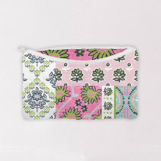 Makeup Bag - Laramie Patchwork - Green