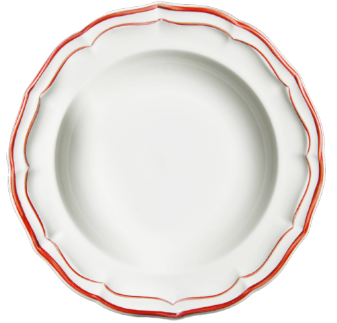 Filets - Red - Rim Soup Bowl 9"