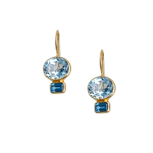 DMD E Middie Earring - Sky Blue & London Topaz