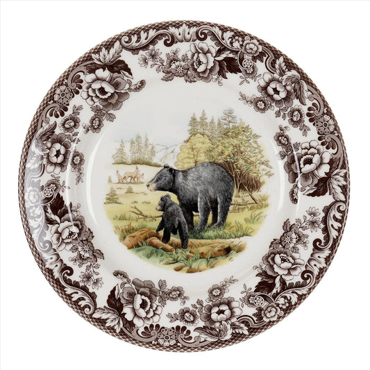 SPD Woodland - Dinner Plate 10.5" - Black Bear