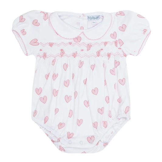 NPA Heart Print - Smocked Bubble -
