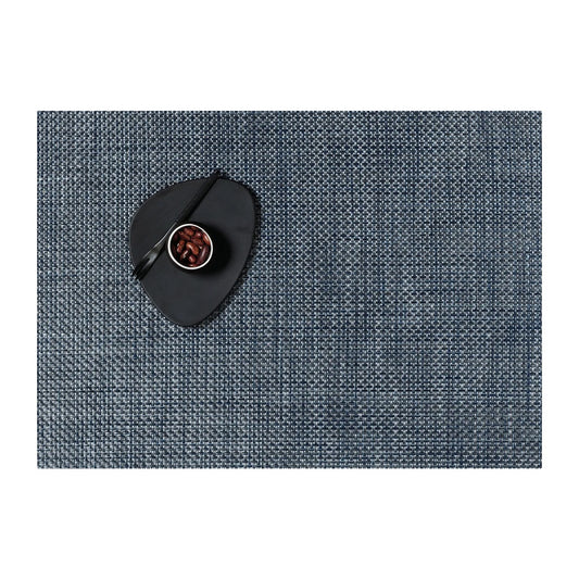 Basketweave Rectangle Placemat 19" - Denim