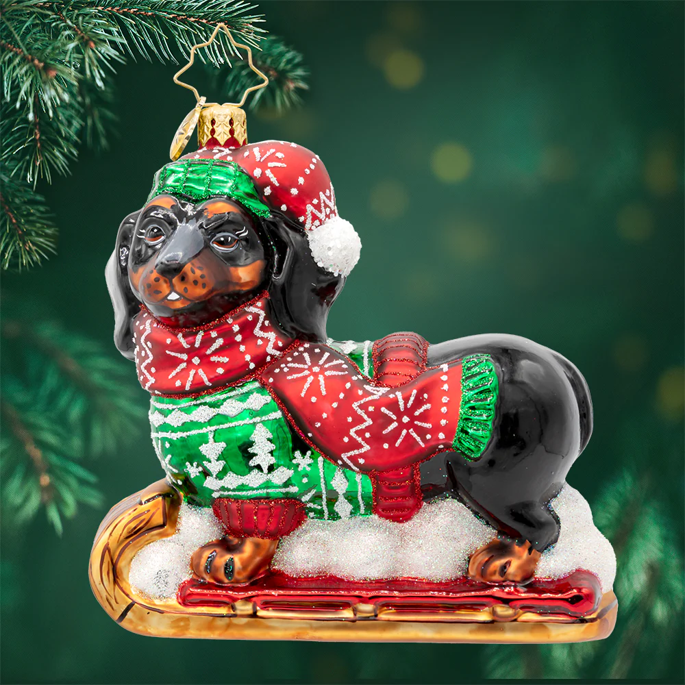 Dapper Dachshund Ornament