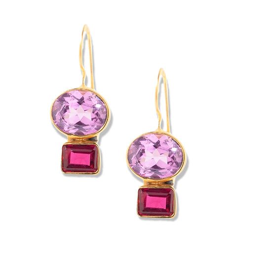 DMD E Middie Earring - Pink Sapphires