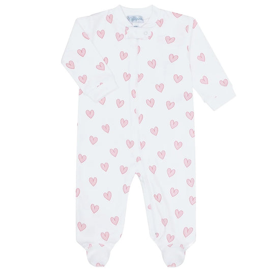 NPA Heart Print - Zipper Footie -