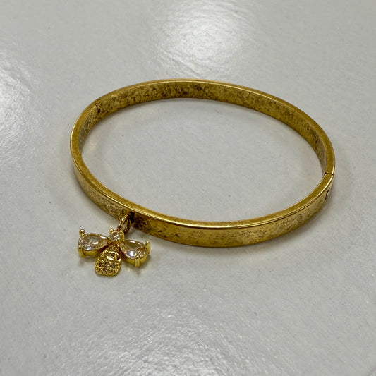 GDS Bracelet - Hinged Bangle with Crystal Bee Charm