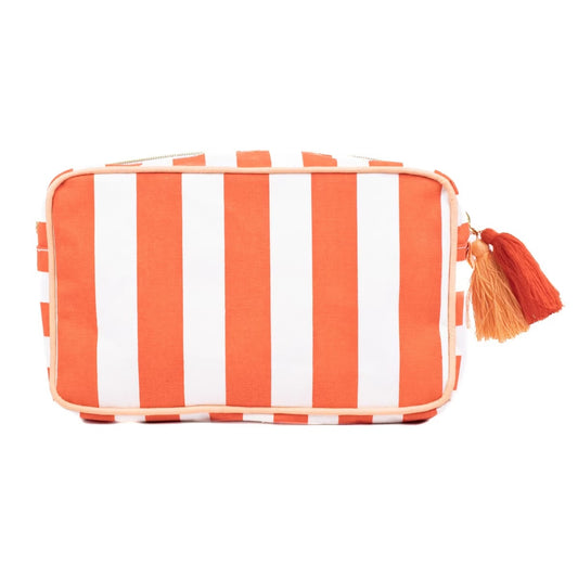 TRS Megan Cosmetic Bag - White & Fiesta Stripe