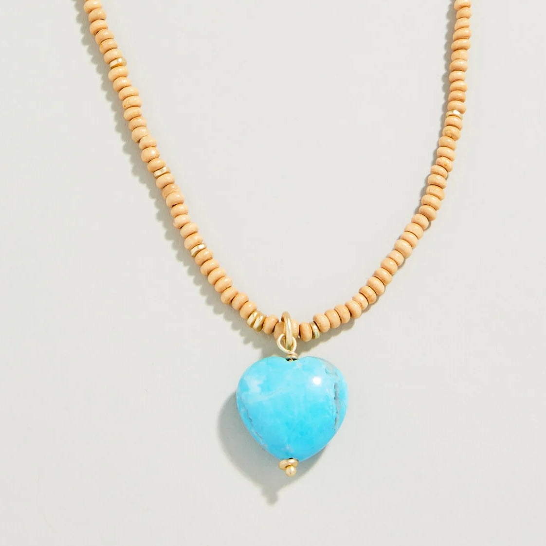 SPT N Full Heart Turquoise Necklace 18