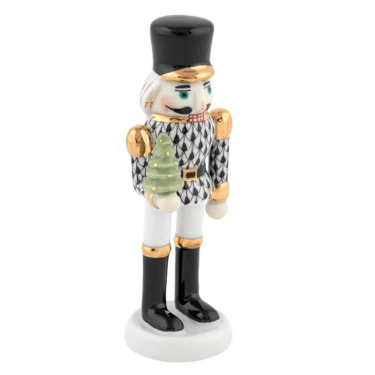 Nutcracker With Christmas Tree - Black