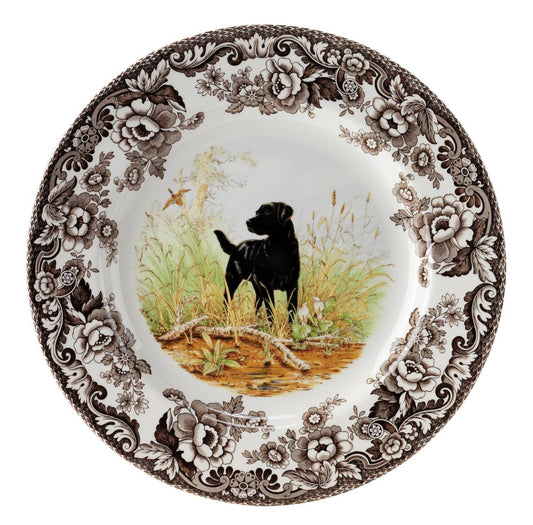 SPD Woodland - Dinner Plate 10.5" - Black Labrador