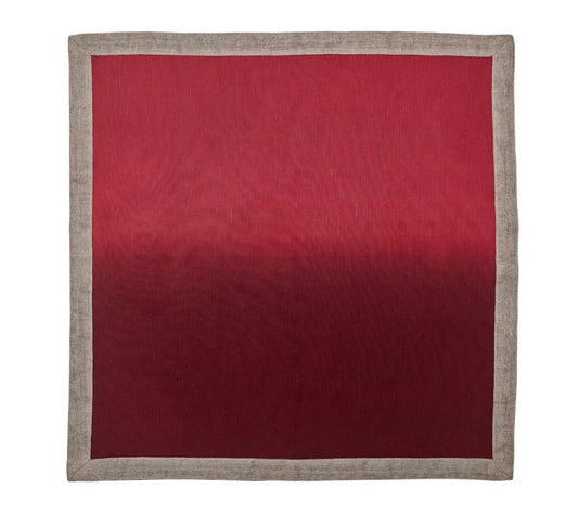 KSB Dip Dye Linen Napkin - Red/Burgundy 21"