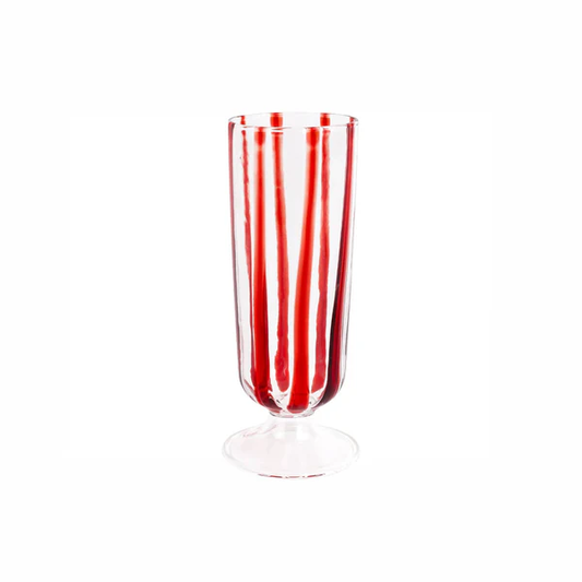 VTR Nuovo - Stripe Champagne Glass - Red