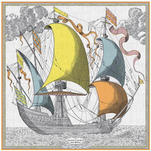 Square Scarf Carre 65 - Des Rives - Multi