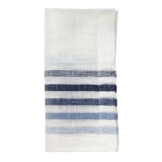 Logan Stripe Napkin 21" - Blue