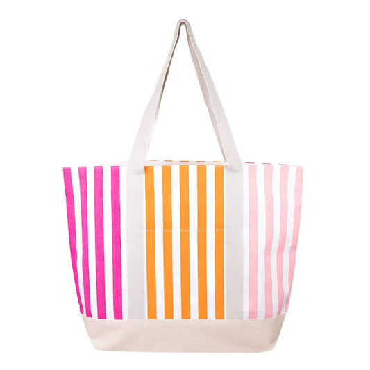 TRS Megan Tote - White, Pink, & Orange