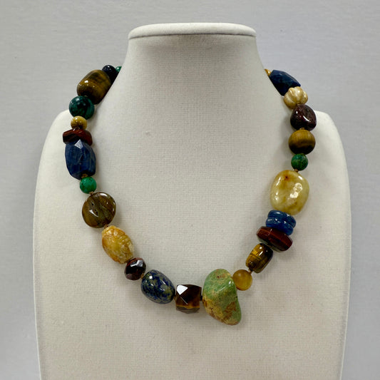 GDS Necklace - Multicolored Gemstone Statement Necklace