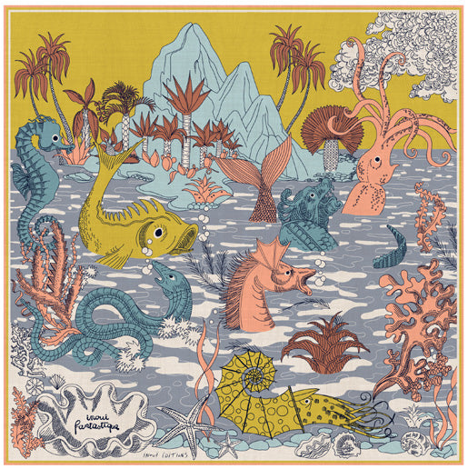 Square Scarf Carre 65 - Fantastique - Golden Brown