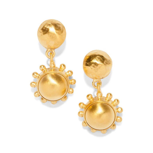 DMD E Double Pinwheel Drop Earrings - Large