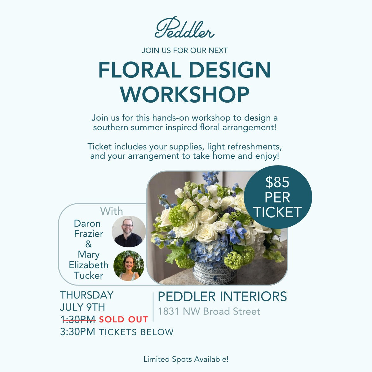 Floral Workshop - Southern Summer *NEW SESSION ADDED*