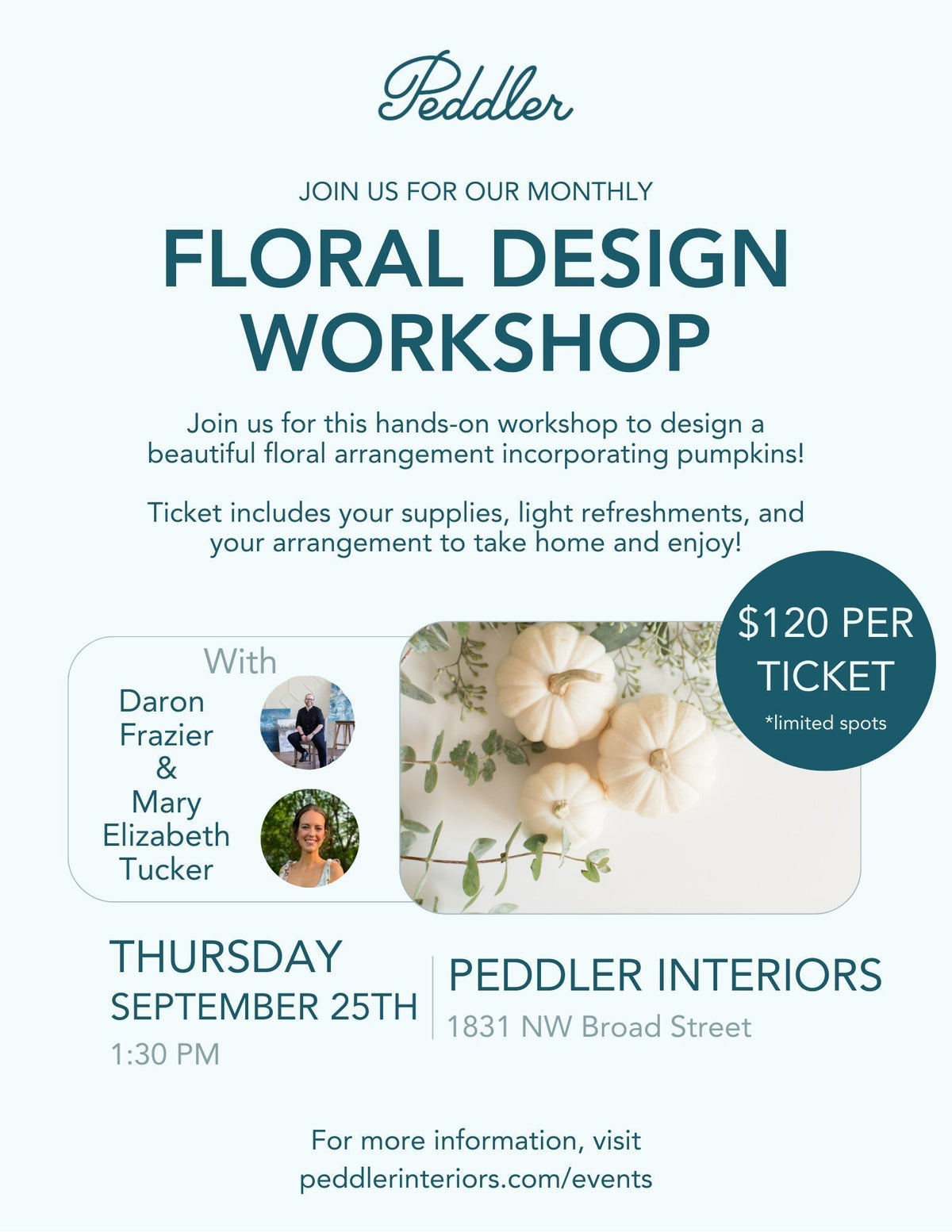 Pumpkin Floral Workshop