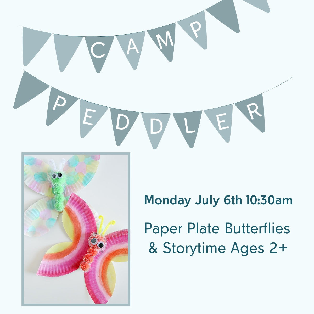 Camp Peddler - Paper Plate Butterflies