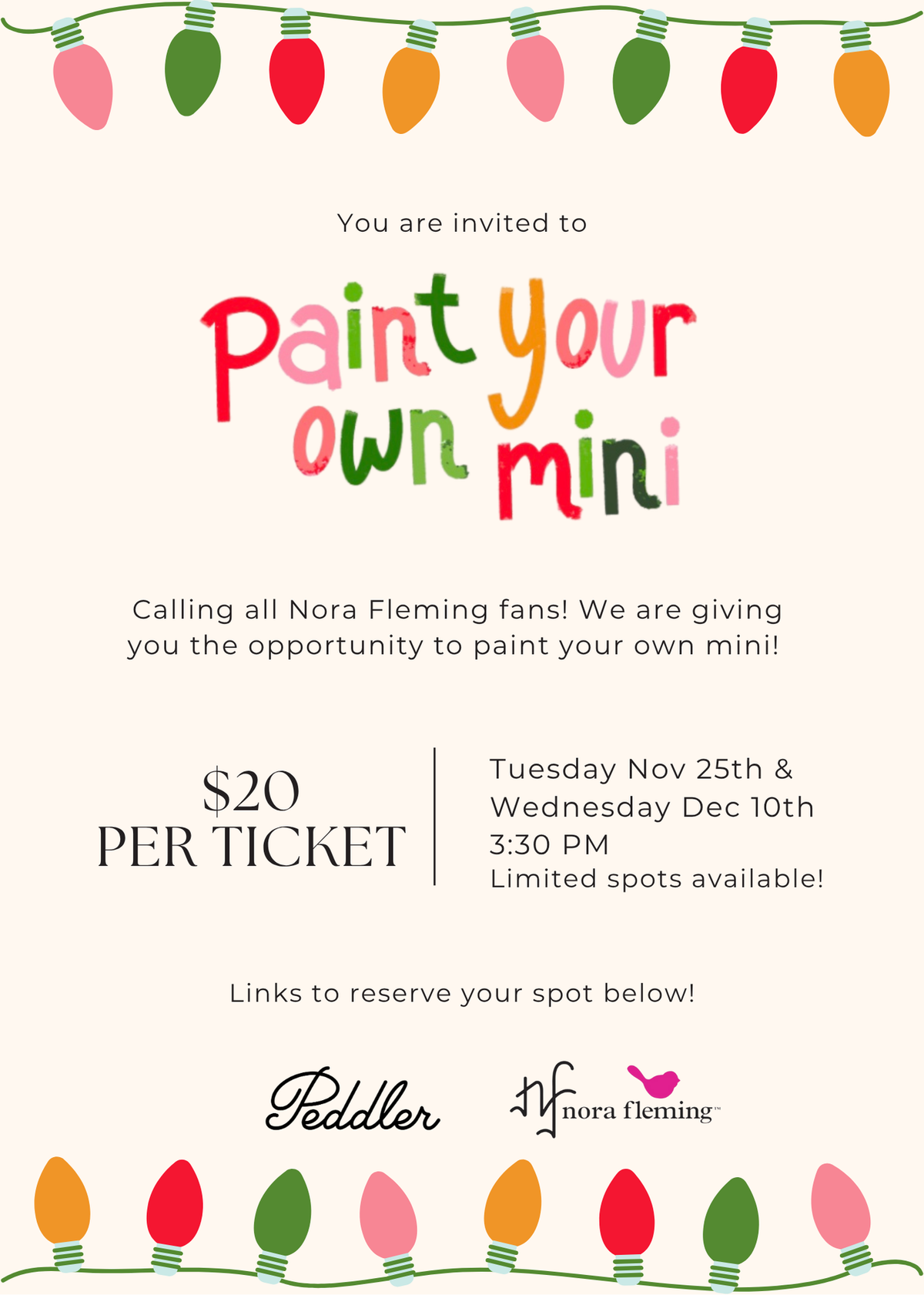 Nora Fleming - Paint Your Own Mini Session