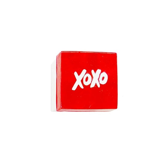 Capiz Shell XOXO Box 3" - White/Red