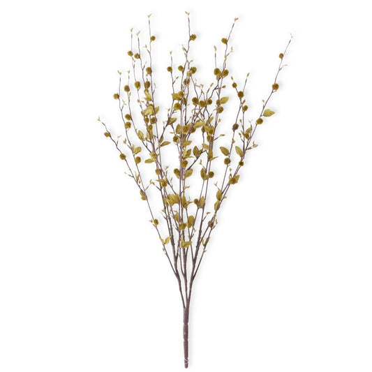 Green Pussy Willow Spray with Mini Foliage 28"