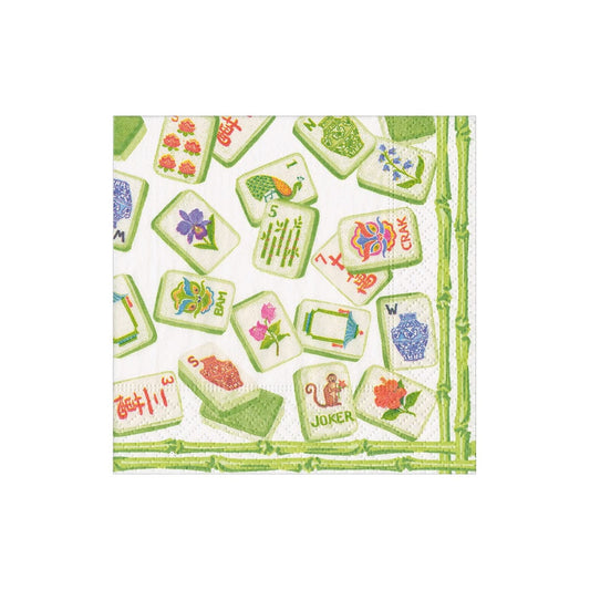 Mahjong Green Cocktail Napkin