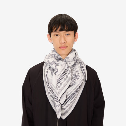 Square Scarf Carre 130 - Reverie - White
