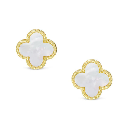 LYN Four Leaf Clover Stud Earrings - MoP (3117E)