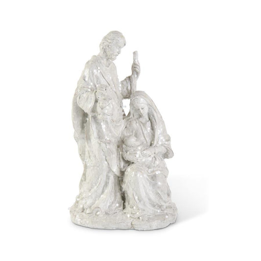 KKI White Glitter Nativity - 11.5"