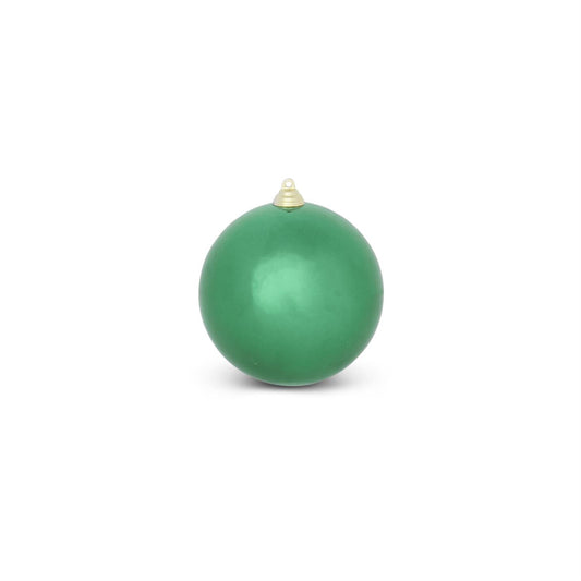 Dark Green Shiny Shatterproof Round Ornament - 5.5"