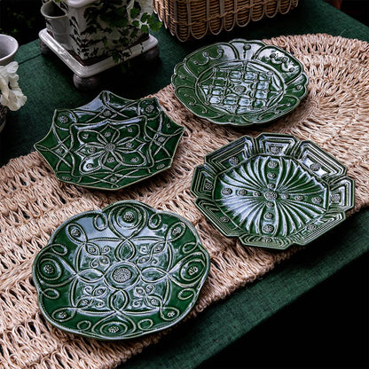 Jardins du Monde - Basil - Salad Plate - Assorted Set/4