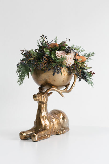 Buck Bowl - Gold - 16" X 9.5" X 14.5"