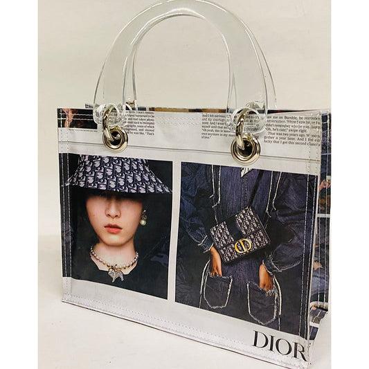 CPT Coco Tote - Dior Denim - Clear Lucite Handles