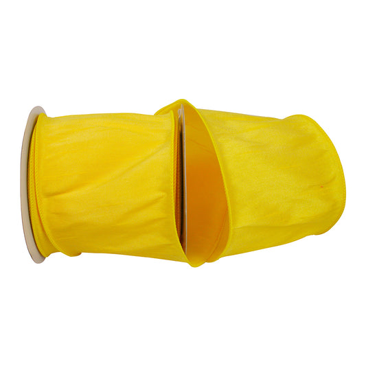 Dupioni Supreme Wired Edge - Yellow 4"x10yds