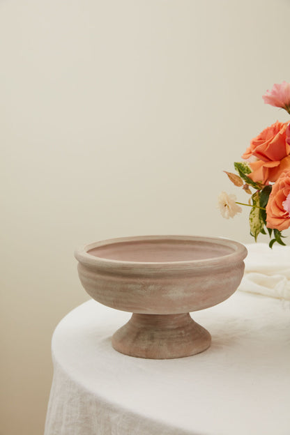 Winnie Compote Vase - Light Pink - Medium - 10.25" X 5.75"
