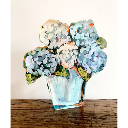 LDN Hydrangea Acrylic Bloom Block - Blue/Pink - Large 6.5"
