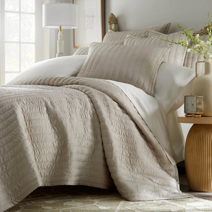 Urban Bamboo Quilted Coverlet - Mushroom - King - 112" X 98"