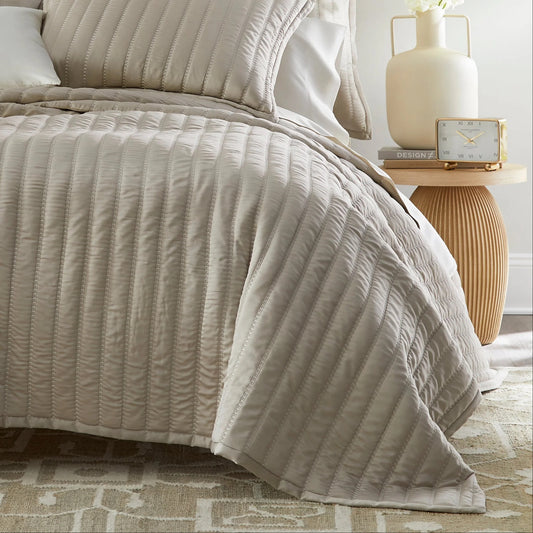 Urban Bamboo Quilted Coverlet - Mushroom - King - 112" X 98"