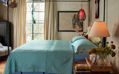Nocturne Hemstitch - Flat Sheet - White