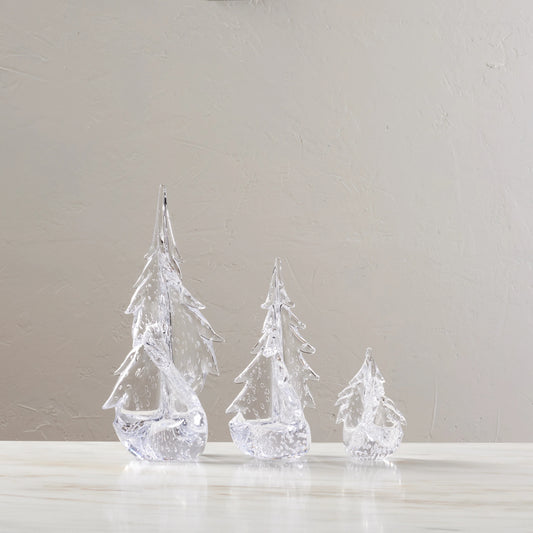 Simon Pearce Glass Evergreen Tree - Bubble Twist Collection