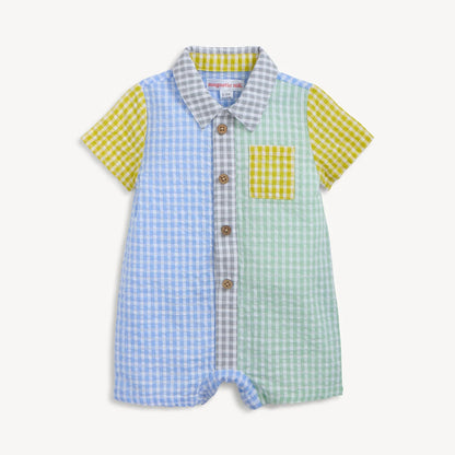 Gingham - Magnetic Collar Romper