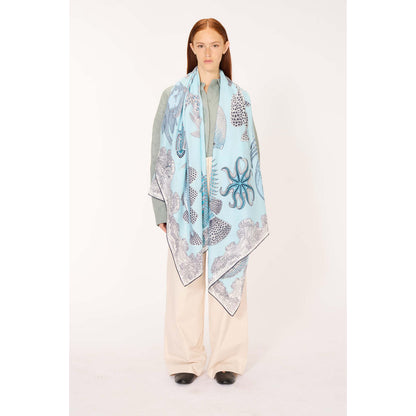 Scarf Etole 100 - Poseidon - Turquoise