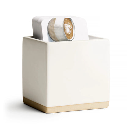 Frannie Little Notes Ceramic Holder - White