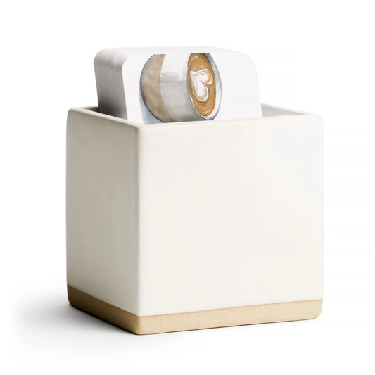 Frannie Little Notes Ceramic Holder - White