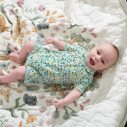 Bunny Garden - Polo Pocket Short Romper