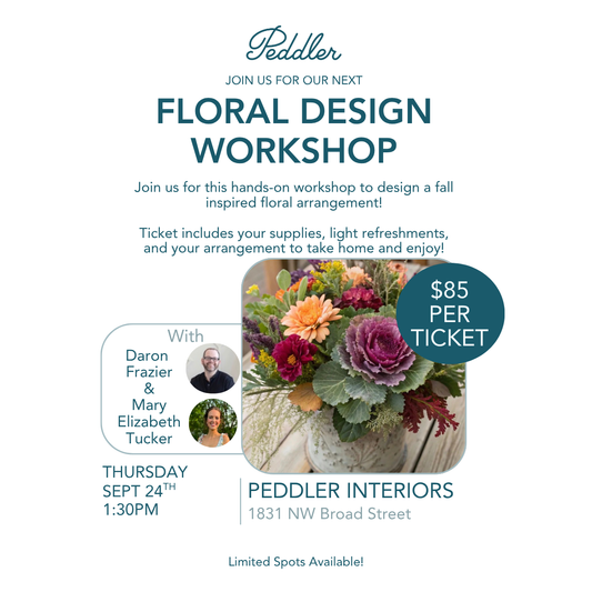Floral Design Workshop - Fall Arrangement - September 24th